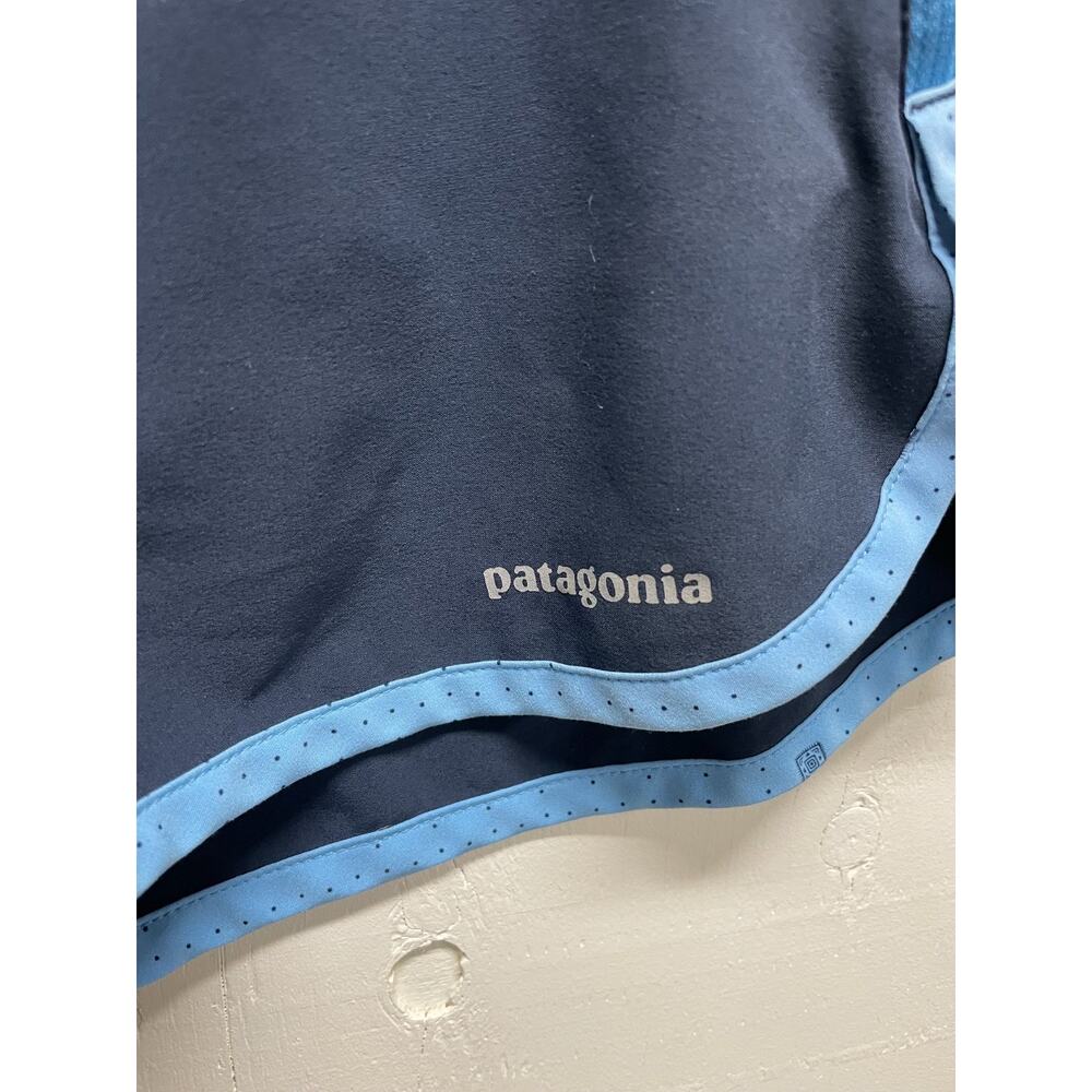 Patagonia Womens Sz Medium Strider Shorts Navy Blue Athletic Running Lined - Picture 3 of 7